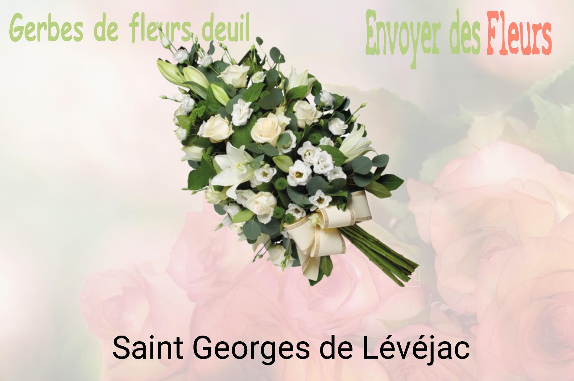 Gerbe de fleurs de deuil livrée à Saint-Georges-de-Lévéjac